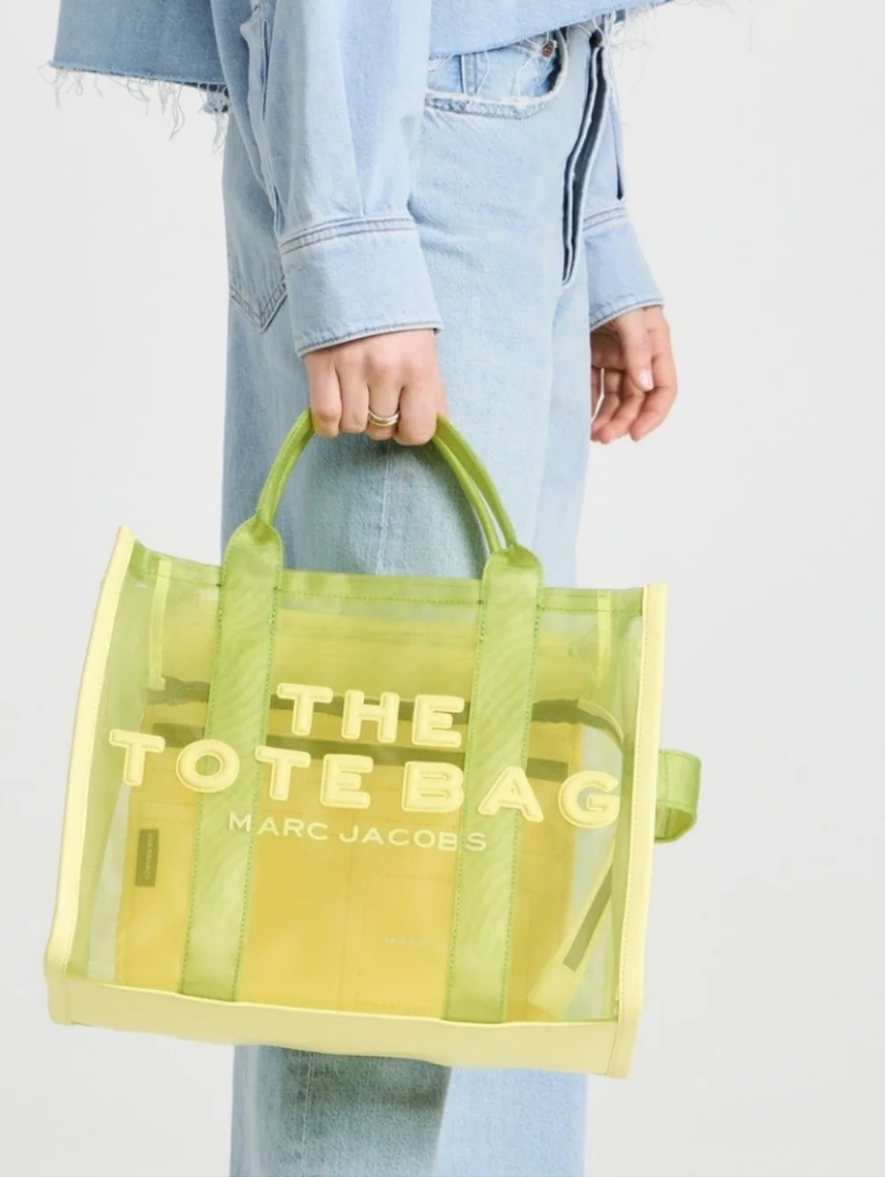 Marc Jacobs Lime Mesh Medium Tote - Picture 10 of 12